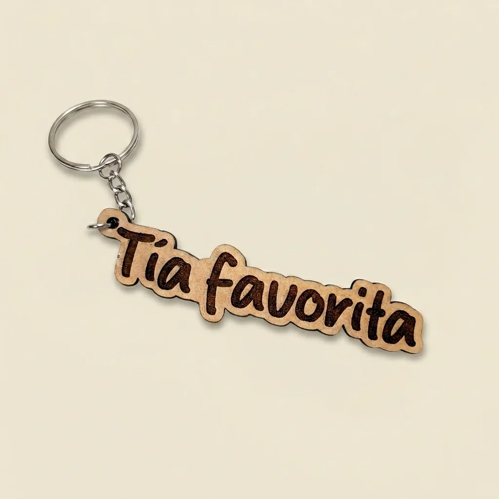 Llavero personalizado con nombre en cursiva (1 línea)