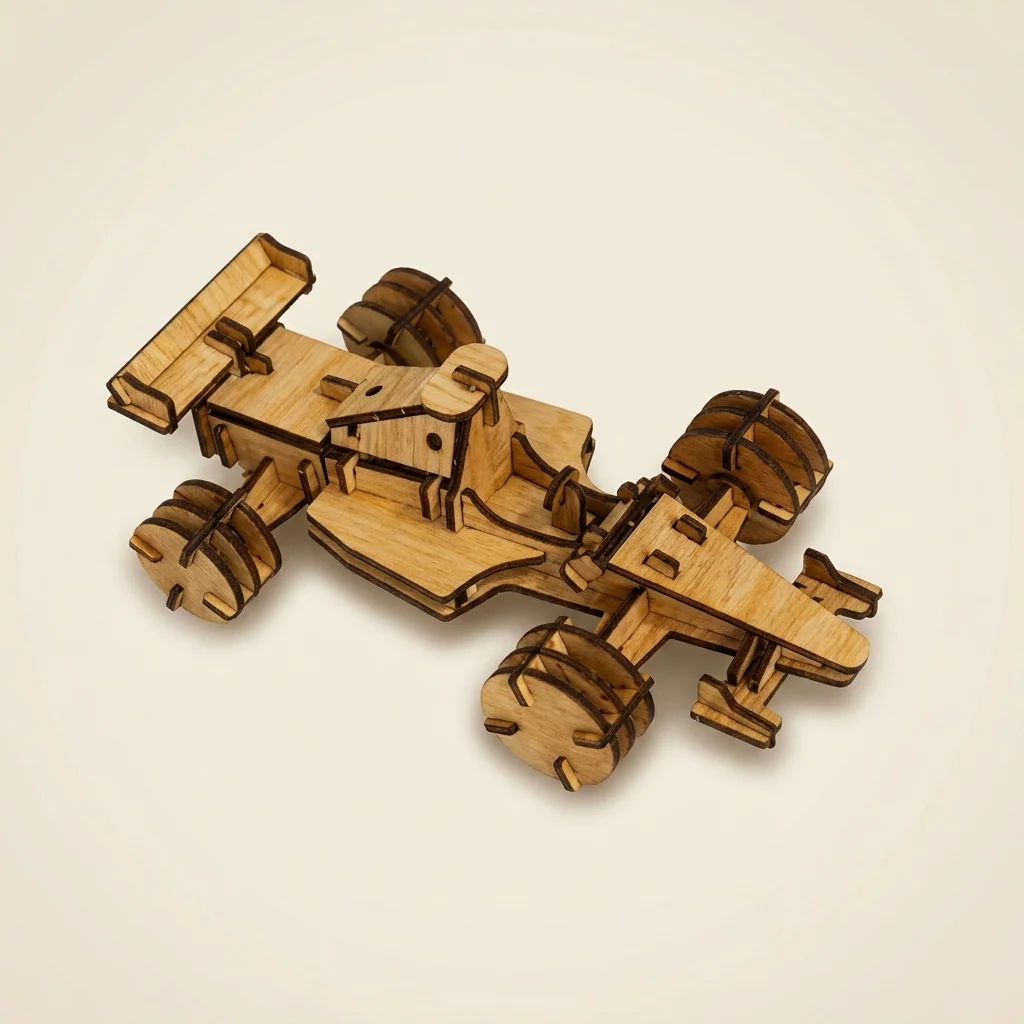Auto de Fórmula 1 en modelo 3D armable