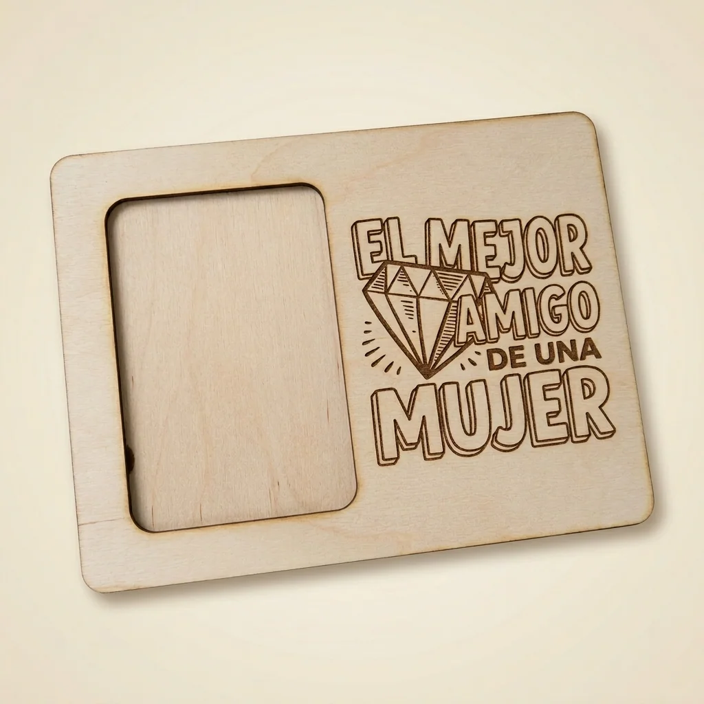 Marco El mejor amigo de una mujer con diamante grabado