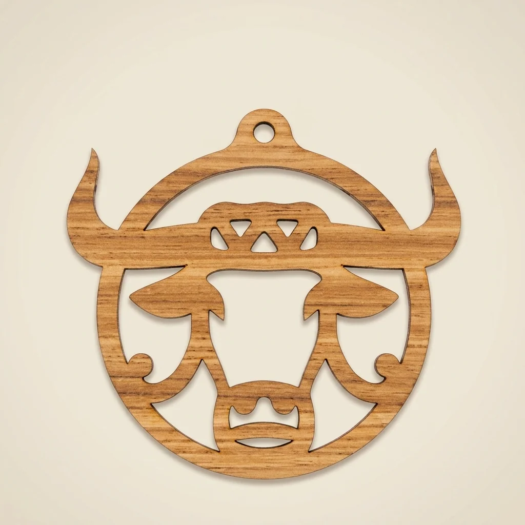 Ornamento colgante vaca Highland (tierras altas)