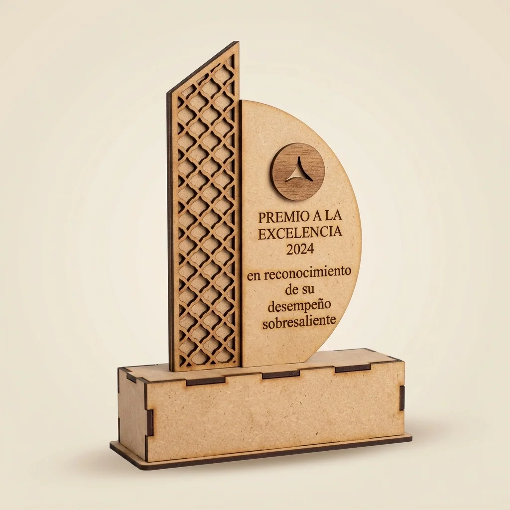 Trofeo 'Premio a la Excelencia' con placa grabada