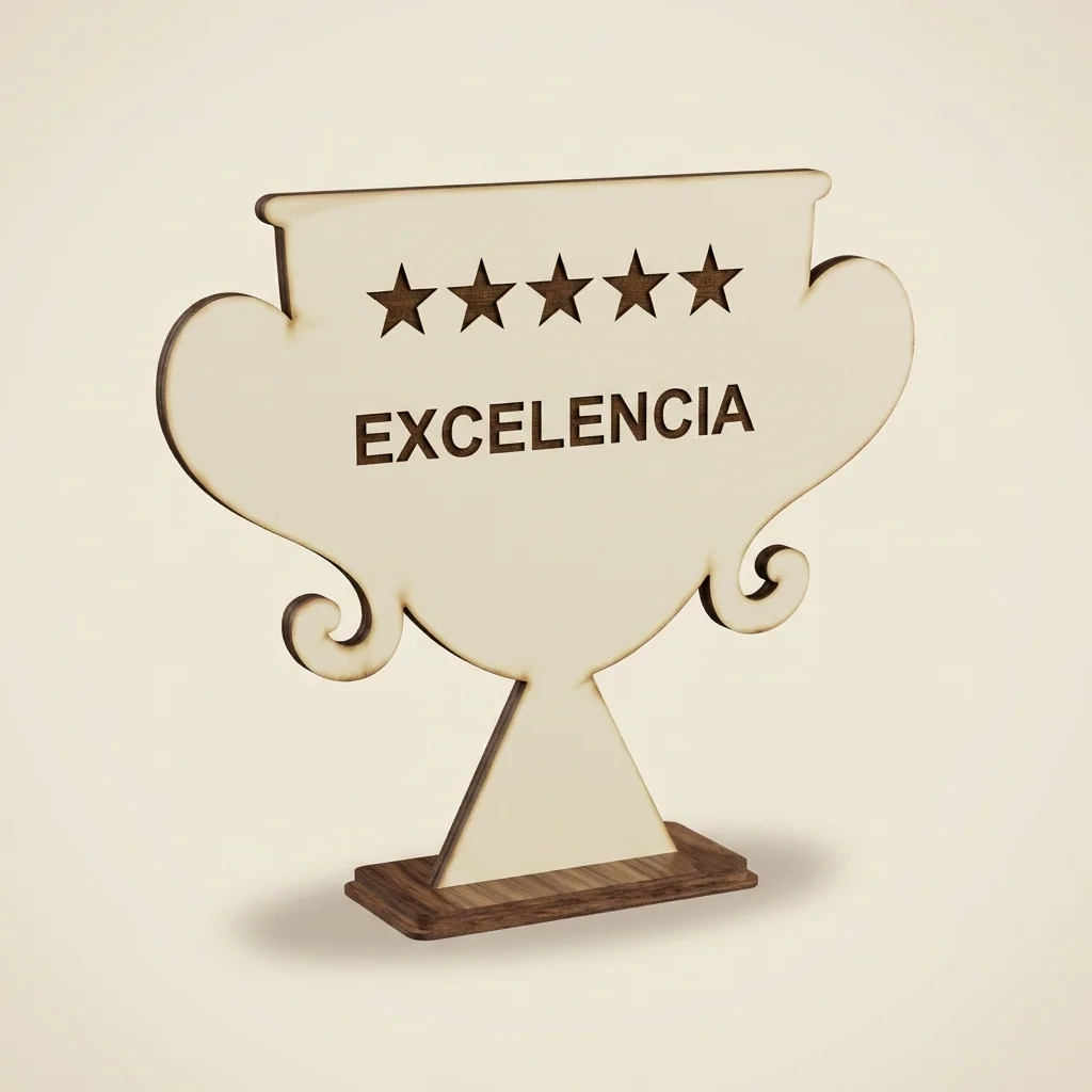 Trofeo copa 'Excelencia' con 5 estrellas