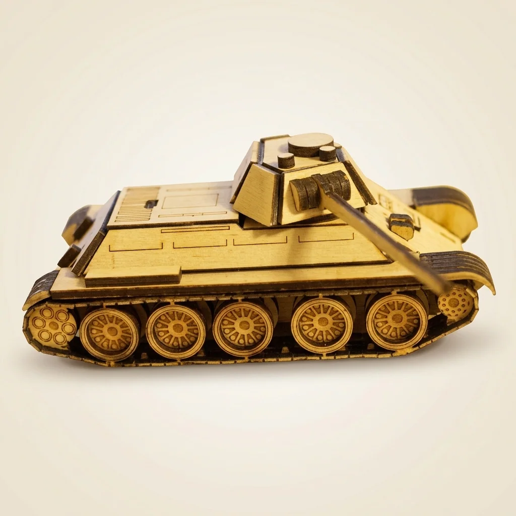 Tanque T-34 en rompecabezas 3D