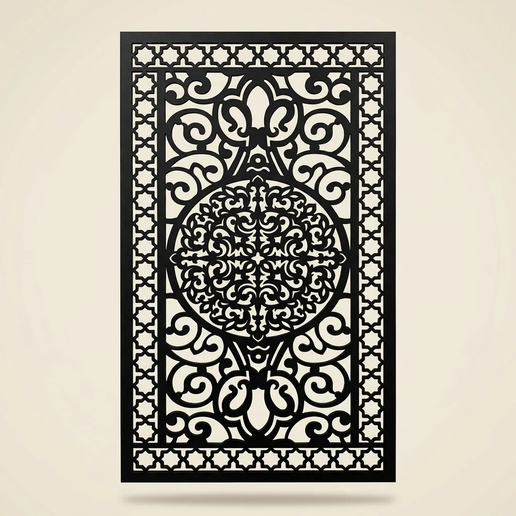 Separador de ambientes con panel mandala arabesco