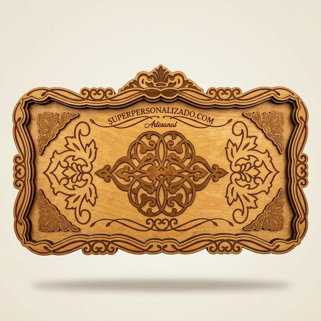 Joyero ornamental tipo cofre estilo Khokhloma