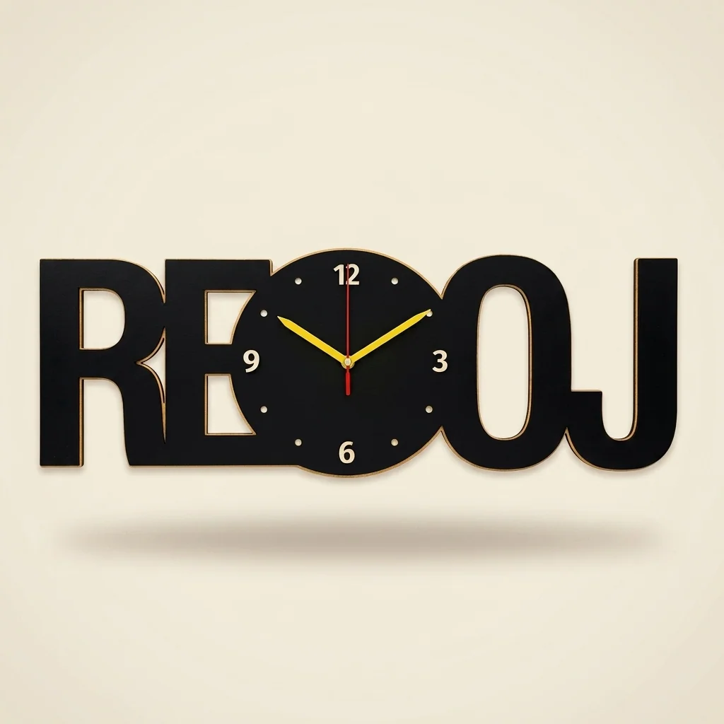 Reloj de pared letras "RELOJ"
