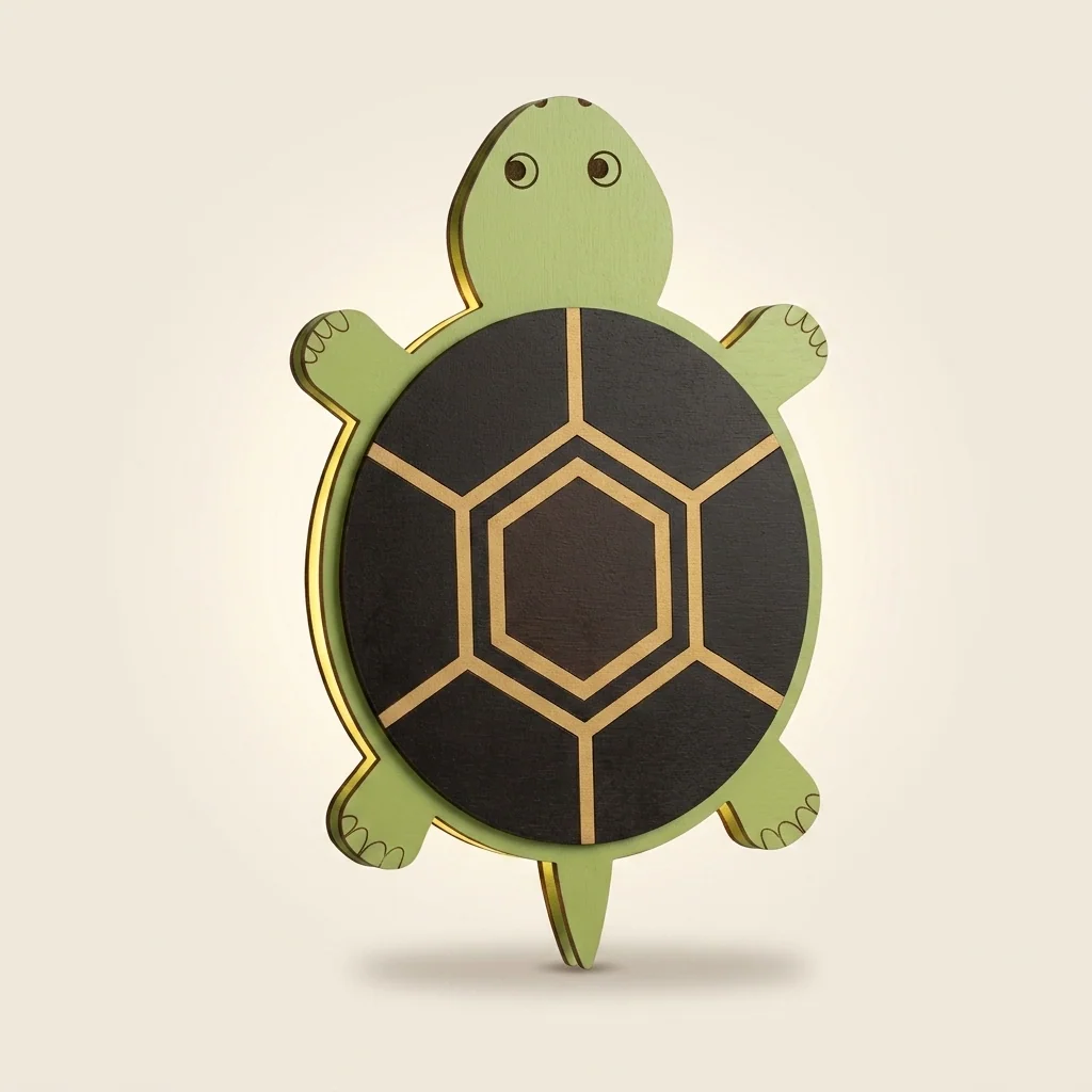 Lámpara de pared tortuga verde infantil