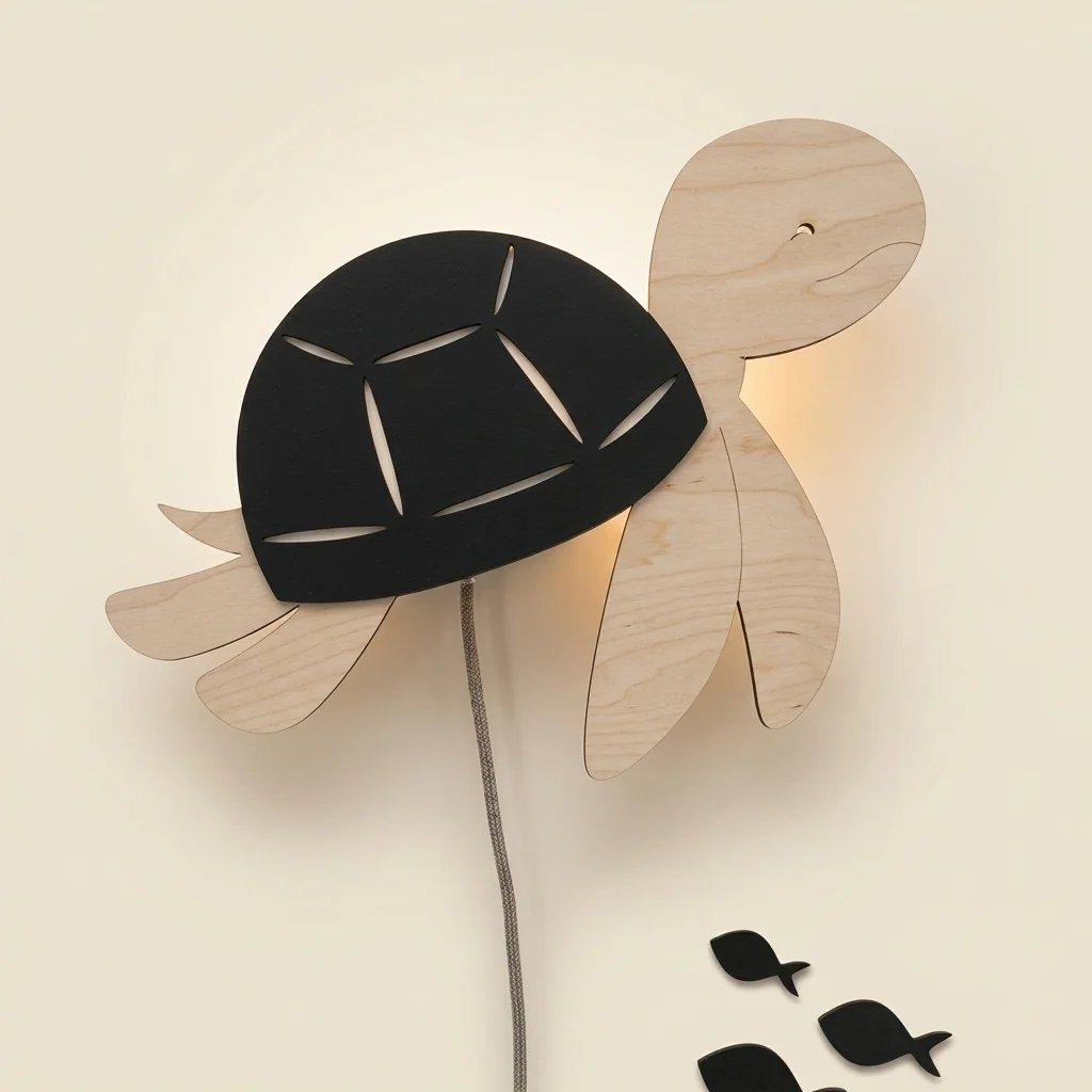 Lámpara de pared tortuga marina infantil